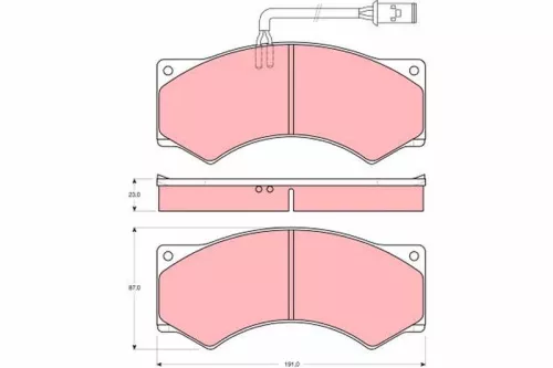 Remblokkenset, schijfrem TRW GDB5054)