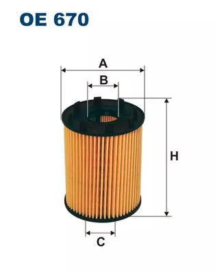 Oliefilter FILTRON OE 670)
