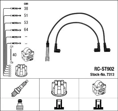Ontstekingskabelset NGK 7313)