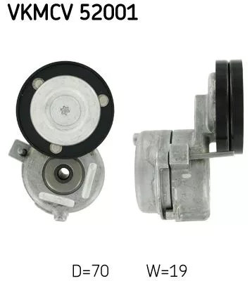 Riemspanner, V-geribbelde riem SKF VKMCV 52001)