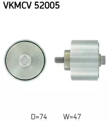 Ombuigings-/geleidingspoelie, V-geribbelde riem SKF VKMCV 52005)