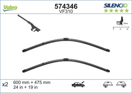 Ruitenwisser VALEO 574346)