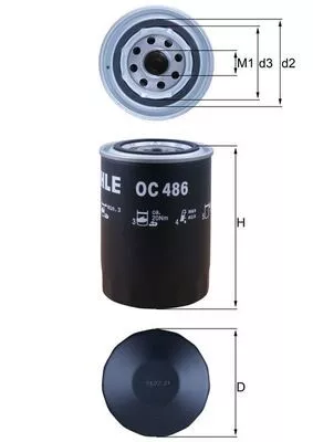 Oil Filter KNECHT OC 486)