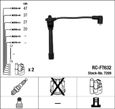 Ontstekingskabelset NGK 7209)