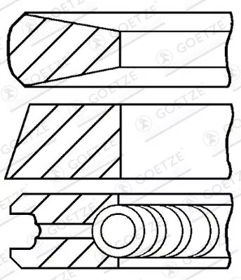 Zuigerveerenset GOETZE ENGINE 08-138000-00)
