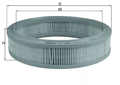 Luchtfilter KNECHT LX 1638)