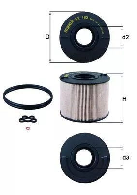 Brandstoffilter KNECHT KX 192D)