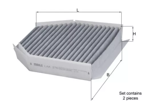 Filter, cabinelucht KNECHT LAK 278/S)