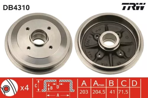 Brake Drum TRW DB4310)