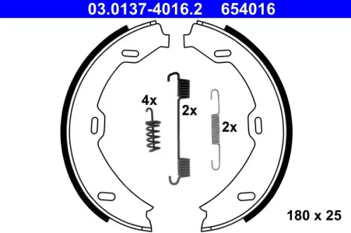 Remblokkenset, parkeerrem ATE 03.0137-4016.2)
