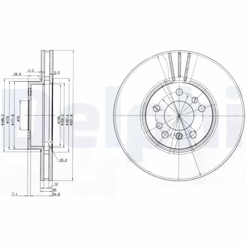 Brake Disc DELPHI BG3734)