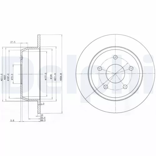 Brake Disc DELPHI BG3740)