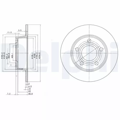 Remschijf DELPHI BG3749)