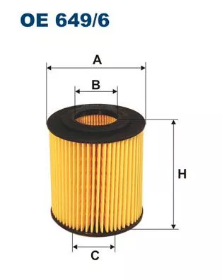 Oil Filter FILTRON OE 649/6)