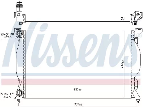 Radiator, motorkoeling NISSENS 60304A)