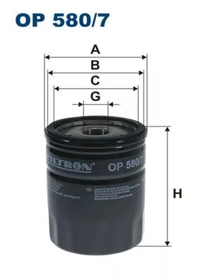 Oliefilter FILTRON OP 580/7)