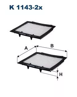 Filter, cabinelucht FILTRON K 1143-2x)