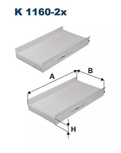 Filter, cabinelucht FILTRON K 1160-2x)