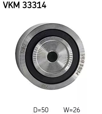 Ombuigings-/geleidingspoelie, V-geribbelde riem SKF VKM 33314)