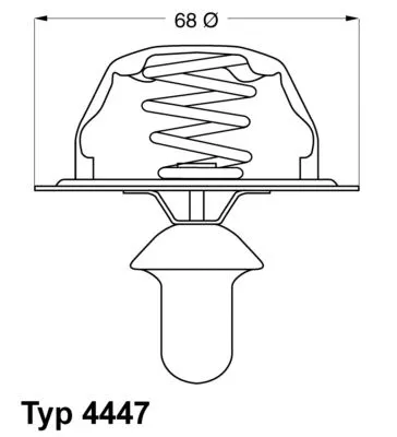 Thermostaat, koelvloeistof BorgWarner (Wahler) 4447.85D)