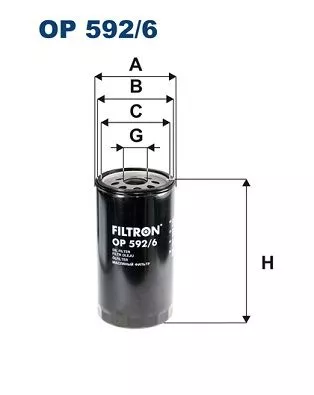 Oliefilter FILTRON OP 592/6)