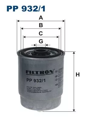 Brandstoffilter FILTRON PP 932/1)