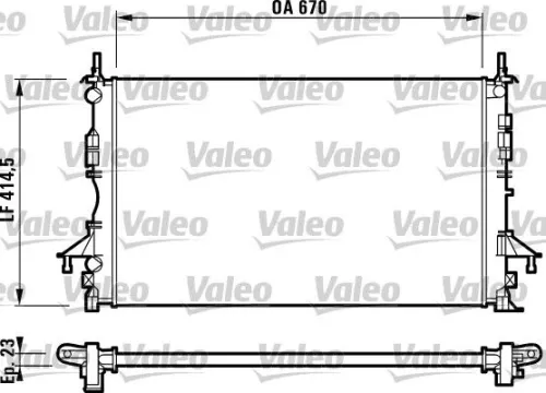 Radiator, motorkoeling VALEO 732827)