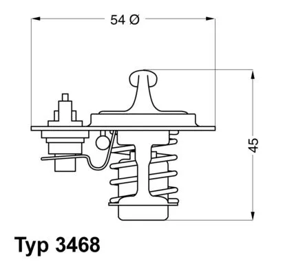 Thermostaat, koelvloeistof BorgWarner (Wahler) 3468.88D)