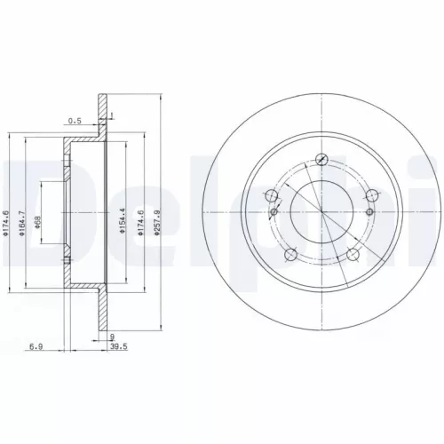 Remschijf DELPHI BG3417)