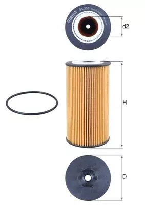 Oliefilter KNECHT OX 358D)