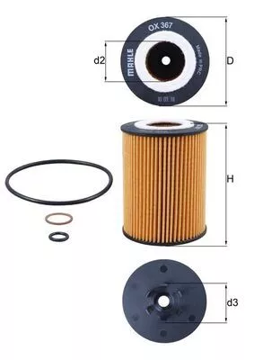 Oliefilter KNECHT OX 367D)