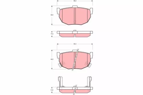 Brake Pad Set, disc brake TRW GDB3368)