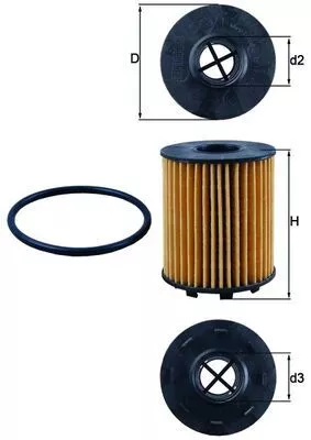 Oliefilter KNECHT OX 371D)