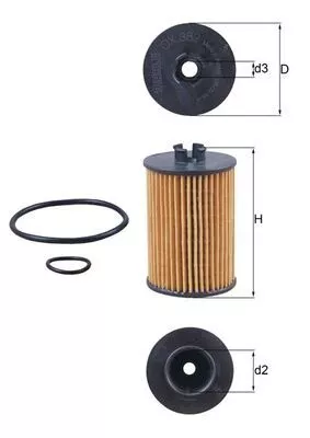 Oliefilter KNECHT OX 382D)