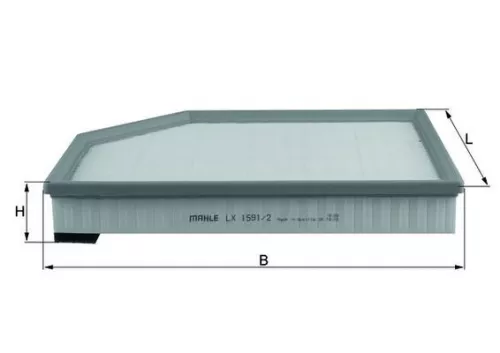 Luchtfilter KNECHT LX 1591/2)