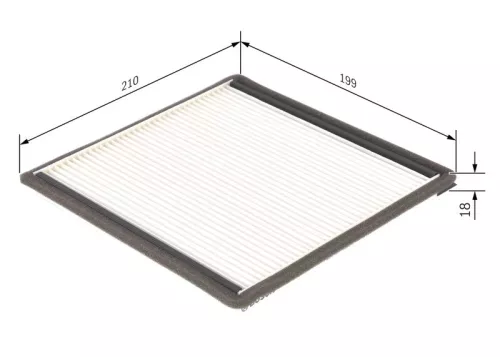 Filter, cabinelucht BOSCH 1 987 432 021)
