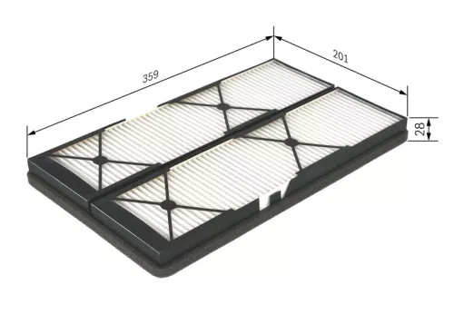 Filter, cabinelucht BOSCH 1 987 432 044)
