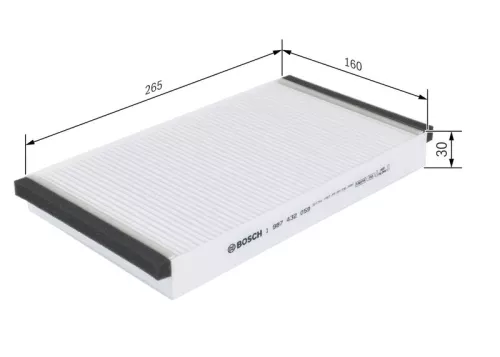 Filter, cabinelucht BOSCH 1 987 432 059)