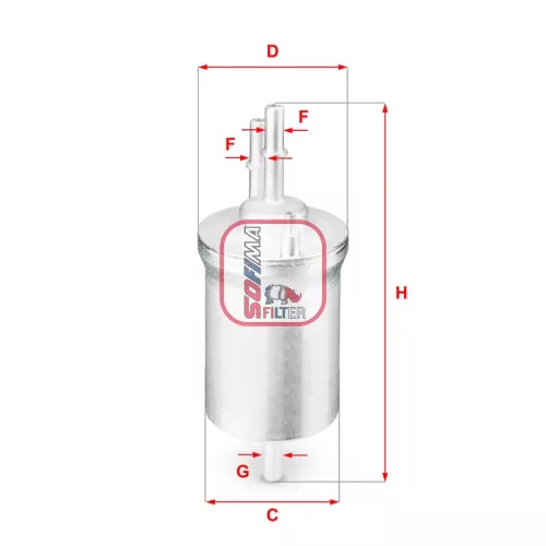 Brandstoffilter SOFIMA S 1840 B)