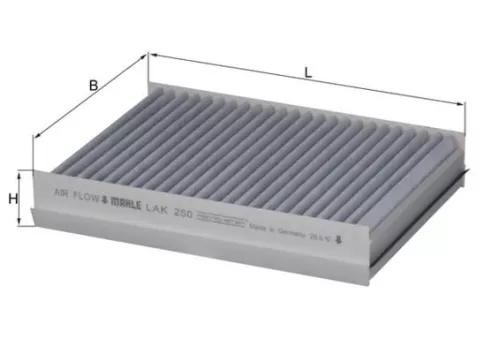 Filter, cabinelucht KNECHT LAK 250)