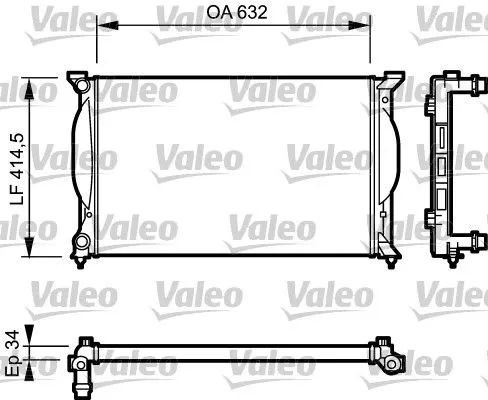 Radiator, motorkoeling VALEO 732963)