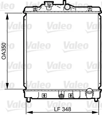 Radiator, engine cooling VALEO 734117)