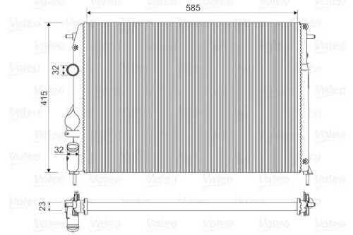 Radiator, motorkoeling VALEO 732866)