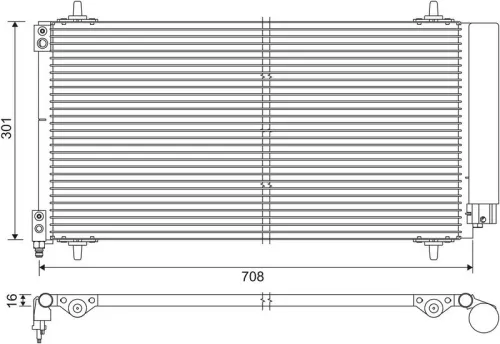 Condensor, airconditioning VALEO 817740)