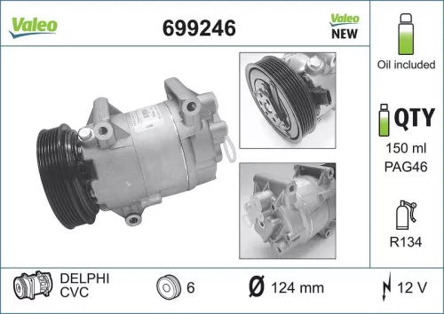Compressor, air conditioning VALEO 699246)