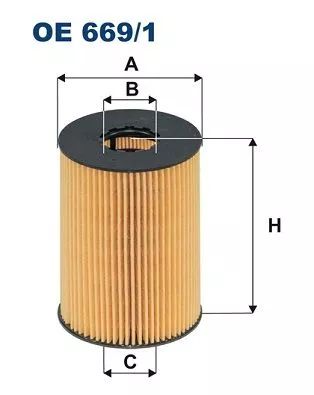Oliefilter FILTRON OE 669/1)