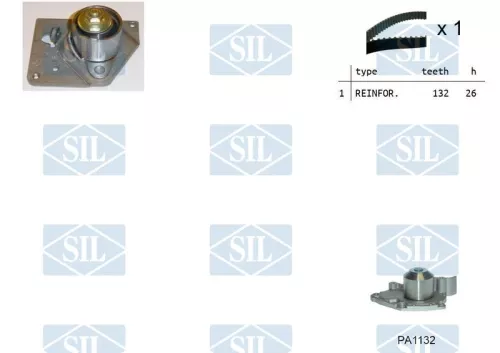 Water Pump & Timing Belt Kit Saleri SIL K1PA1132)