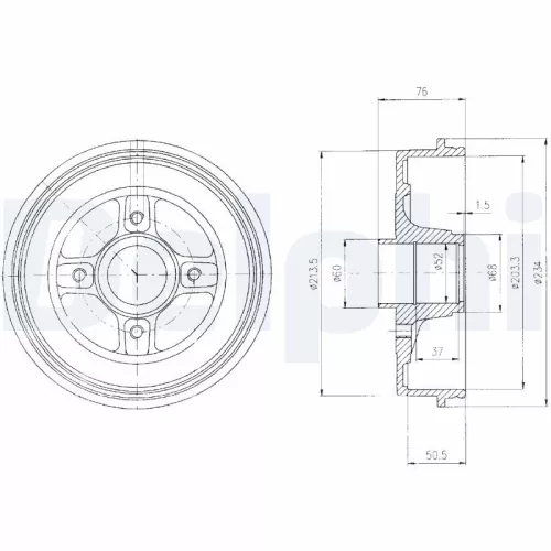 Brake Drum DELPHI BF427)