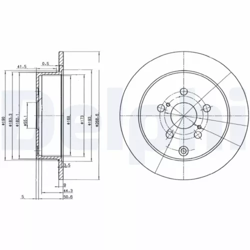 Brake Disc DELPHI BG3889)