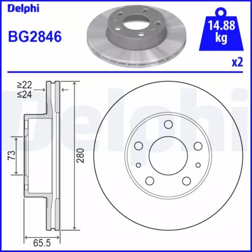 Remschijf DELPHI BG3078)